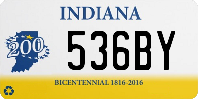 IN license plate 536BY