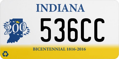 IN license plate 536CC