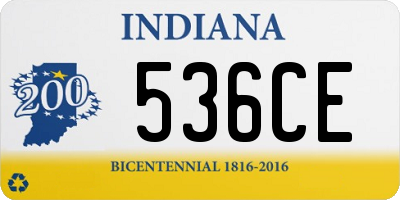 IN license plate 536CE