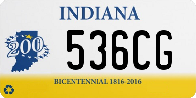 IN license plate 536CG