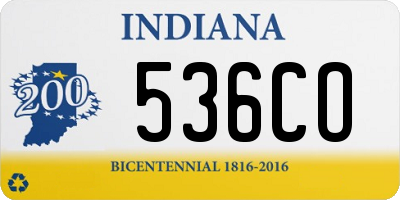 IN license plate 536CO