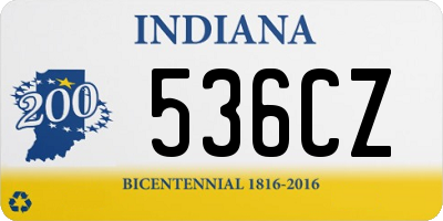 IN license plate 536CZ