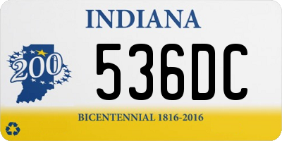 IN license plate 536DC