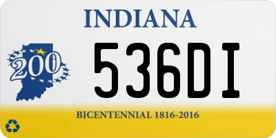 IN license plate 536DI