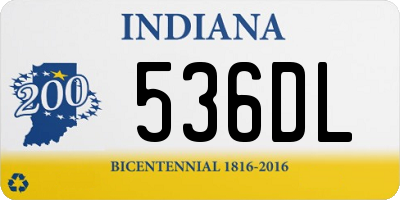 IN license plate 536DL