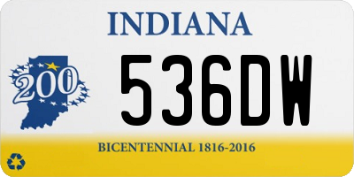 IN license plate 536DW