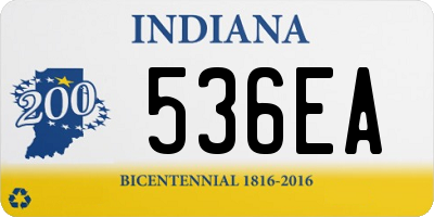 IN license plate 536EA