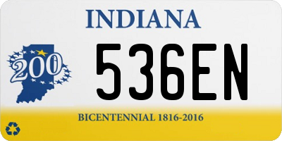 IN license plate 536EN