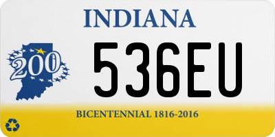 IN license plate 536EU