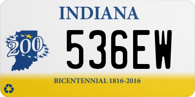 IN license plate 536EW