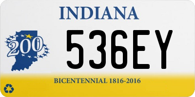 IN license plate 536EY