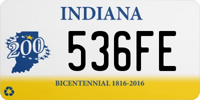 IN license plate 536FE