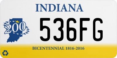 IN license plate 536FG