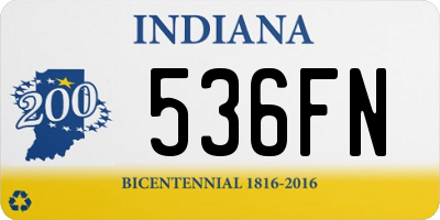 IN license plate 536FN