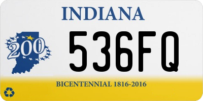 IN license plate 536FQ