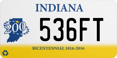 IN license plate 536FT