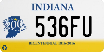 IN license plate 536FU