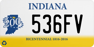 IN license plate 536FV