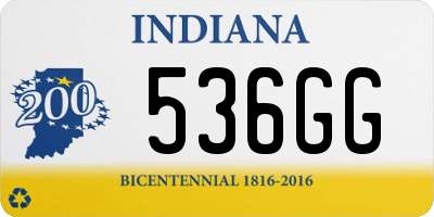 IN license plate 536GG