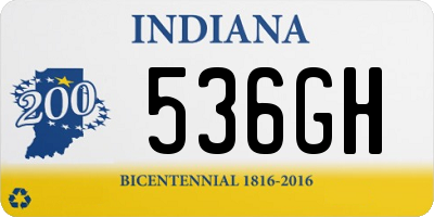 IN license plate 536GH