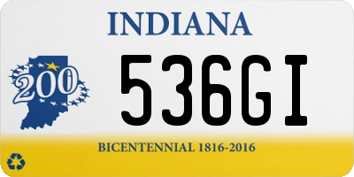 IN license plate 536GI