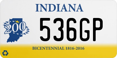 IN license plate 536GP