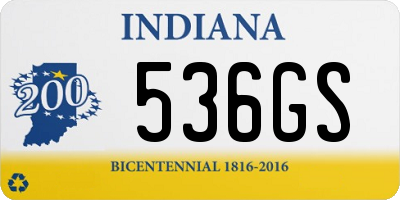 IN license plate 536GS