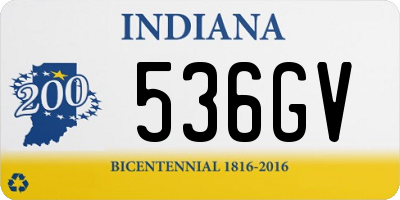 IN license plate 536GV