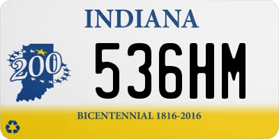 IN license plate 536HM