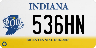 IN license plate 536HN