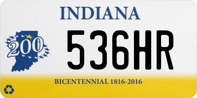 IN license plate 536HR