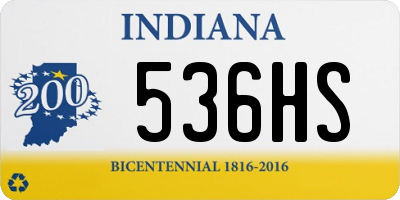 IN license plate 536HS