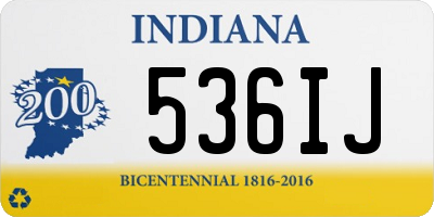 IN license plate 536IJ