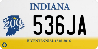 IN license plate 536JA