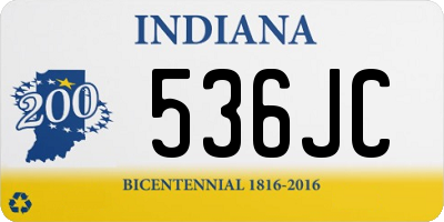 IN license plate 536JC