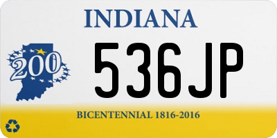 IN license plate 536JP