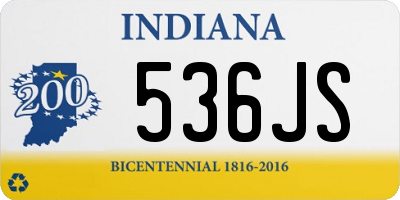 IN license plate 536JS