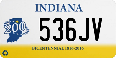 IN license plate 536JV