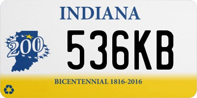 IN license plate 536KB