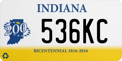 IN license plate 536KC