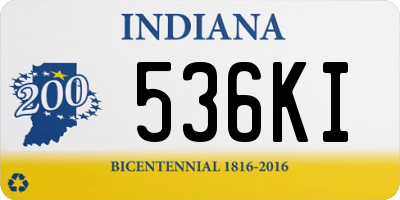 IN license plate 536KI