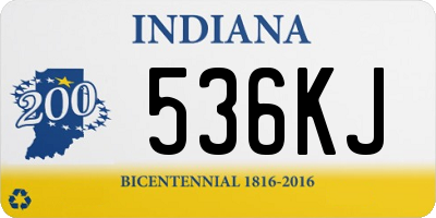 IN license plate 536KJ