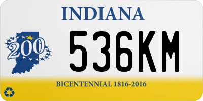 IN license plate 536KM