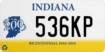 IN license plate 536KP