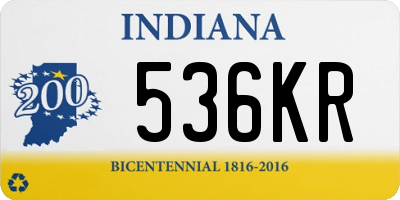 IN license plate 536KR