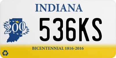 IN license plate 536KS