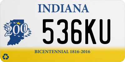 IN license plate 536KU