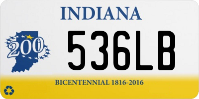 IN license plate 536LB