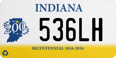 IN license plate 536LH