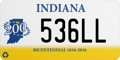 IN license plate 536LL